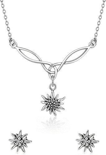Dirndl schmuck set edelweiß - schmuck,
