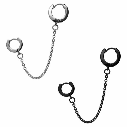 Ohrklemme creolen mit kette - ohrklemme,