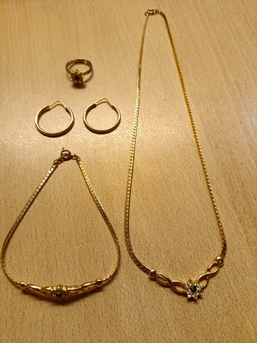 Goldfarbenes schmuckset - goldfarbenes,