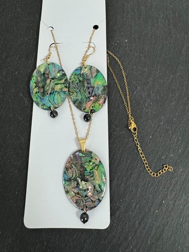 Abalone schmuck set - abalone,