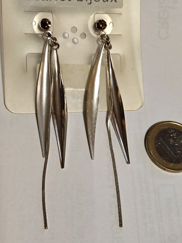 Ohrstecker silberfarben lange