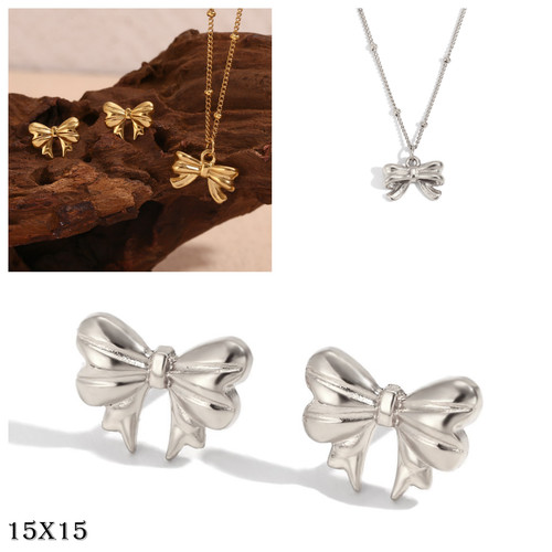 Schmuckset schleifen edelstahl - schmuckset,