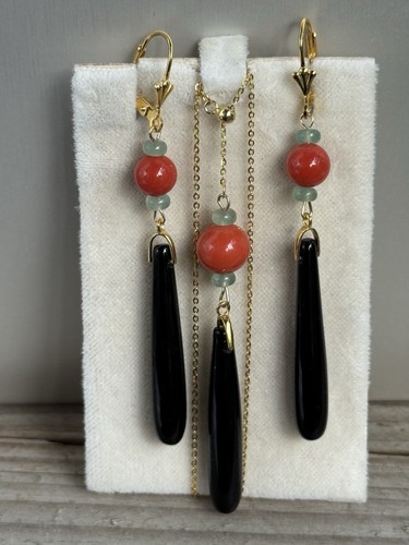 Set kette anhänger - set, ohrringe