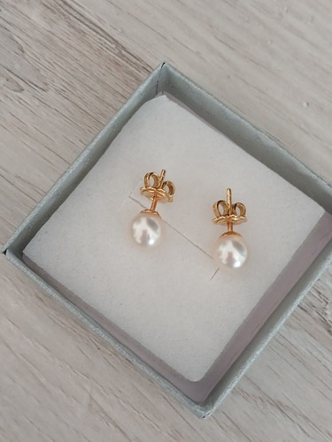 Ohrringe gold mit perle - gold,
