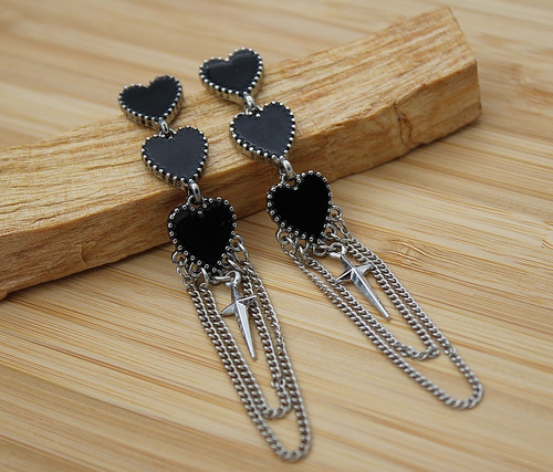 Damen ohrstecker - 🖤,