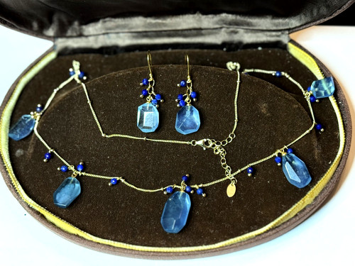 Set kette ohrringe aquamarin - set,