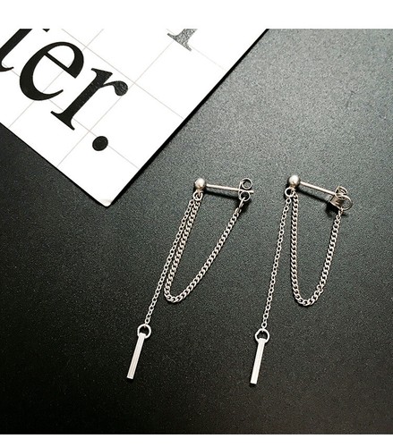 Ohrstecker mit langer - , kette