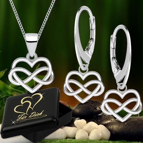 Unendlichkeit herz schmuckset - unendlichkeit,