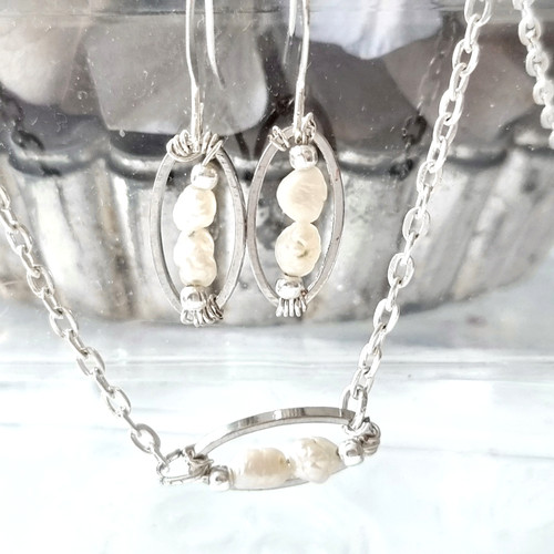 Schmuckset zarte reiskorn - schmuckset,